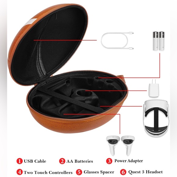Hard Shell Carrying Case Compatible with Meta Quest 3, Drop and Scratch Proof Po - Picture 6 of 9